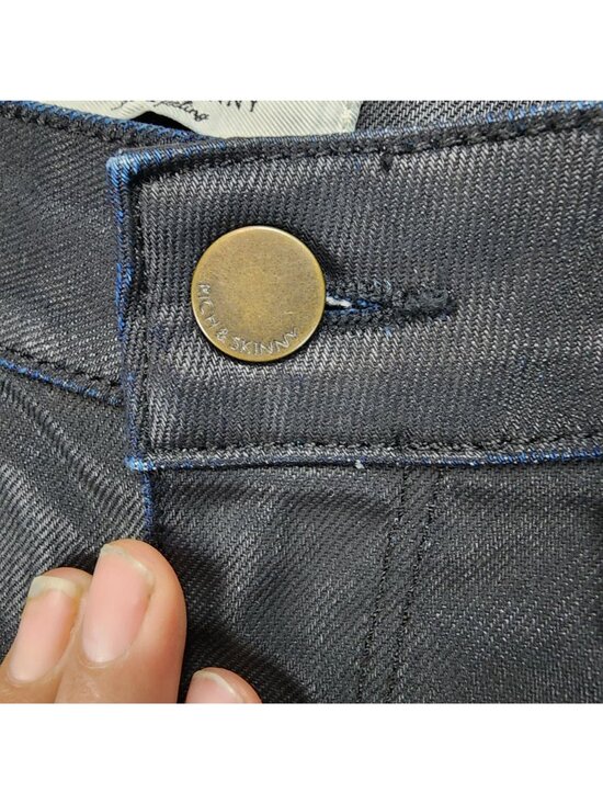 Rich & Skinny Jeans Womens 28 Black Stretch Coated Denim Skinny - Picture 3 of 14